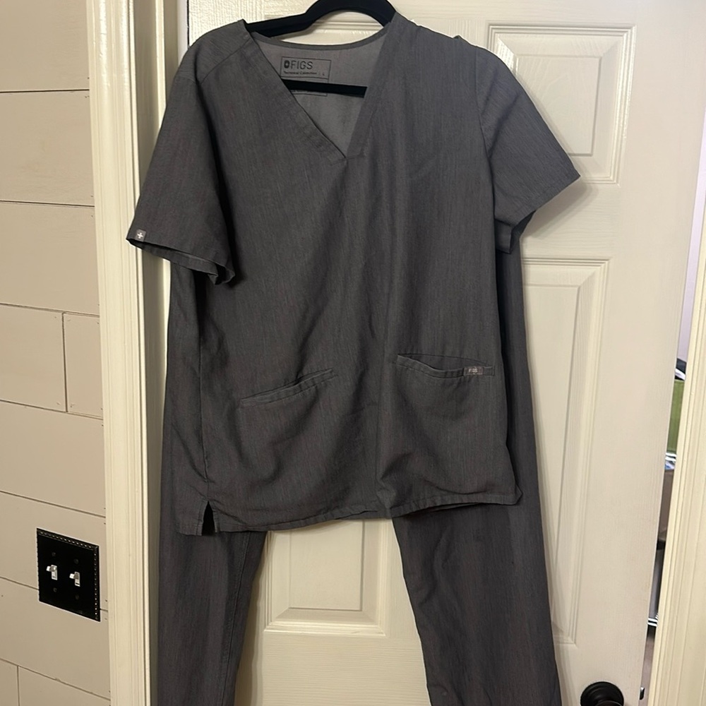 Figs scrub set grey